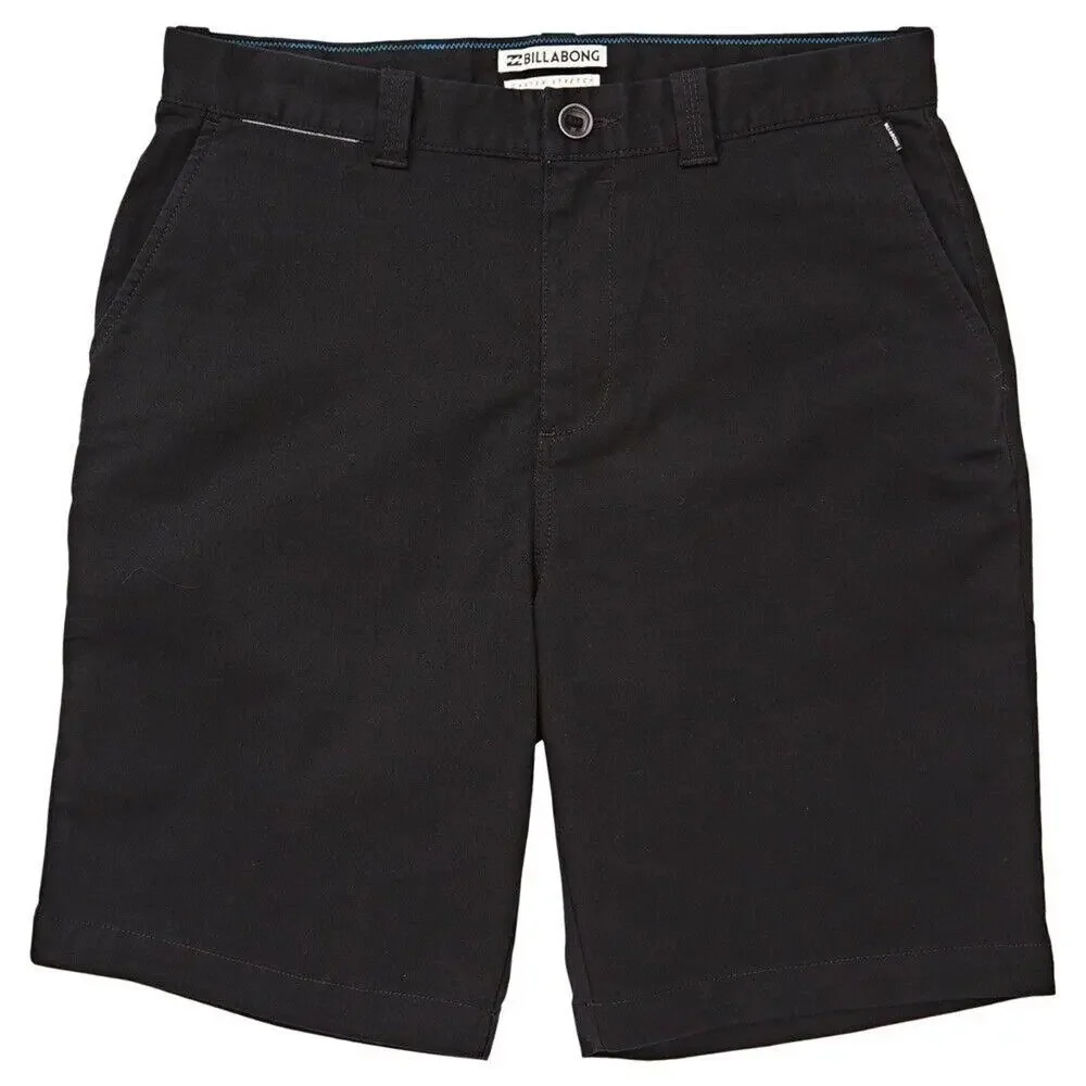 Billabong Men's Black Twill Stretch Cotton Blend Carter Chinos Shorts Size 30